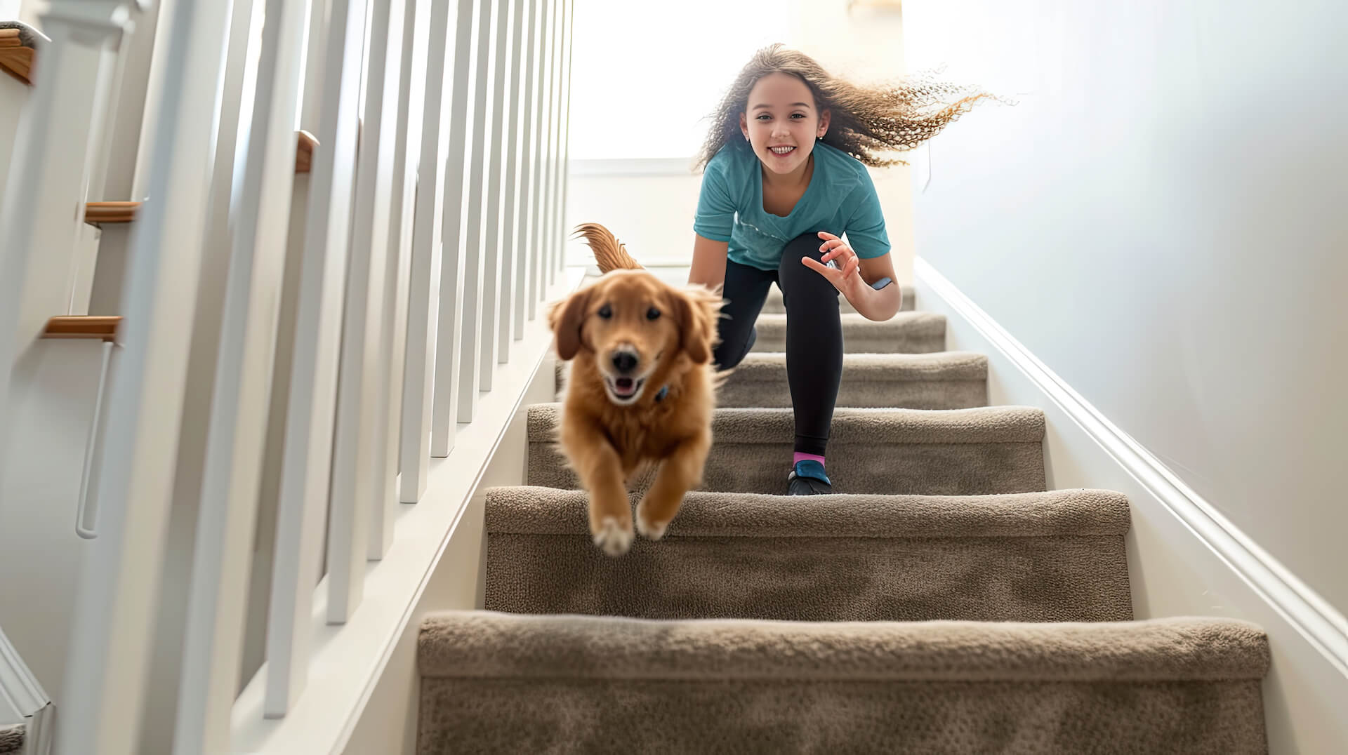 Traprenovatie Hond Meisje Tabijt Trap